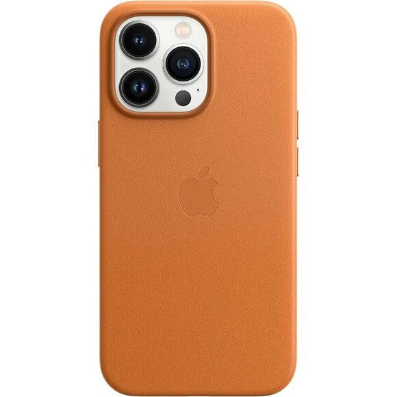 Apple iPhone 13 Leather Case with MagSafe Golden Brown - Picture 1 of 3